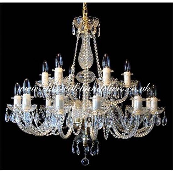 18 Glass Arm DC09330-12+6-S Chandelier - Click Image to Close